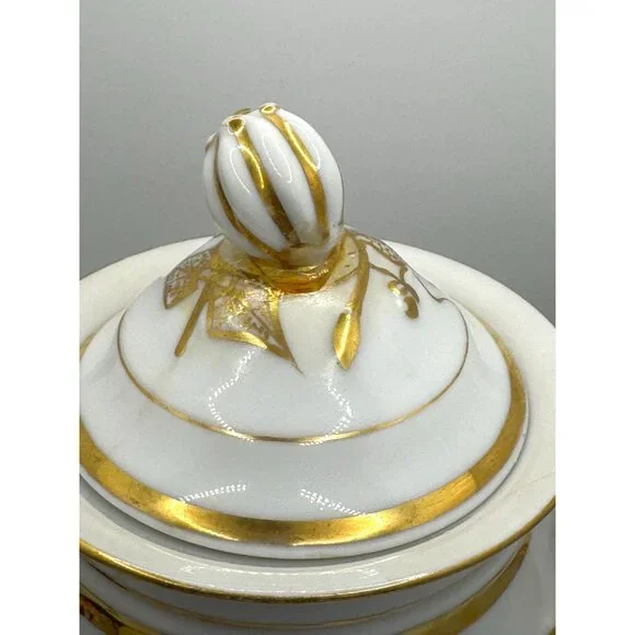 French H & C Haviland Limoges Teapot With Gold Accents